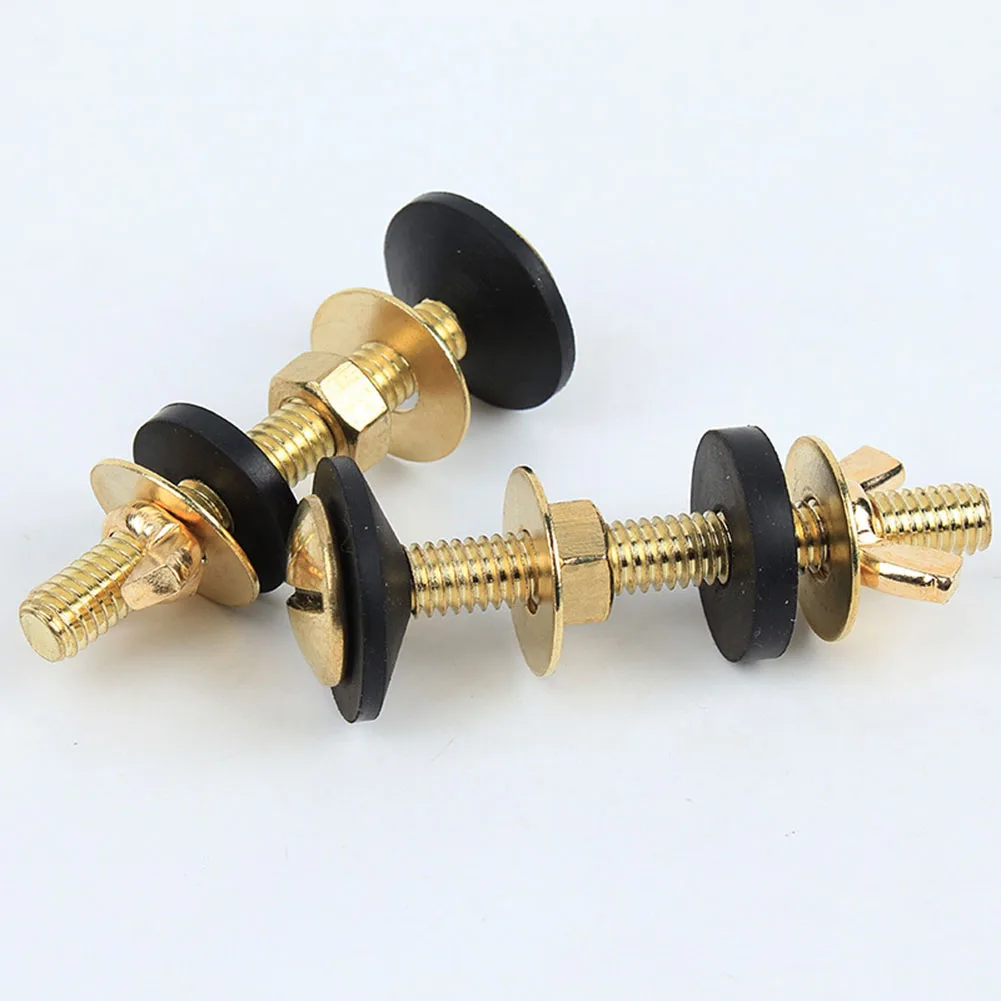 High Quality Accessories Brand New Bolt Kit Toilet Screws 1 Set Easy Installation Toilet Tank To Bowl Bolt Kit