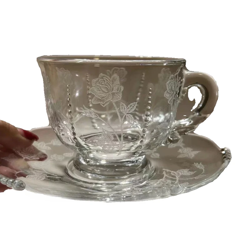 American medieval crystal coffee cup tea cup niche gift retro tableware