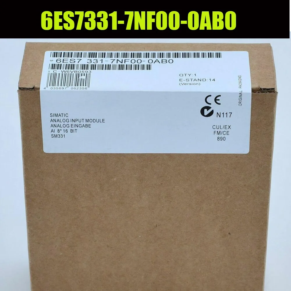 

6ES7331-7NF00-0AB0 6ES7 331-7NF00-0AB0 SIMATIC S7-300 SM331 Analog Input Module New In Box