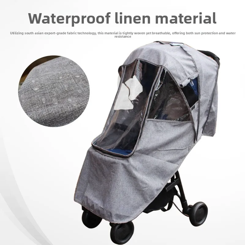 Babyfond Stroller Rainproof Cover Stroller Umbrella Cart Full Cover Zipper Raincoat Cover, Warm Rain Cover