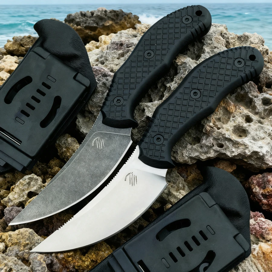 

BAS233 Exploration Knife 5Cr13MoV Blade G10 Handle Outdoor Rock Climbing Hiking Camping Fruit Knife Practical Cutting Knife