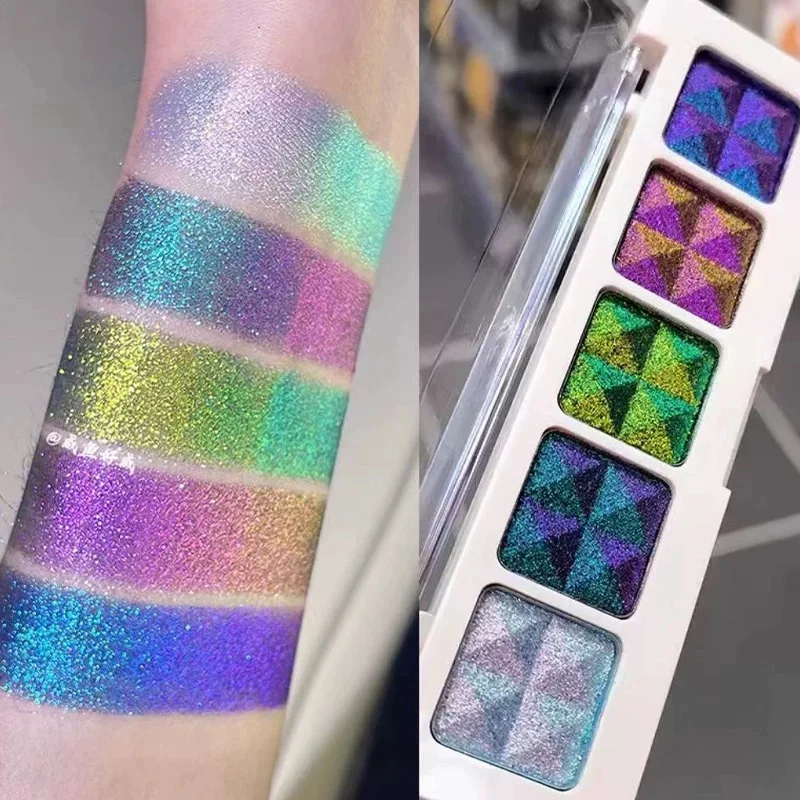 SHIZHUANG Chameleon Extreme Night Five-color Palette Blue Color Chameleon Eyeshadow Makeup Creative Stage Eye Makeup