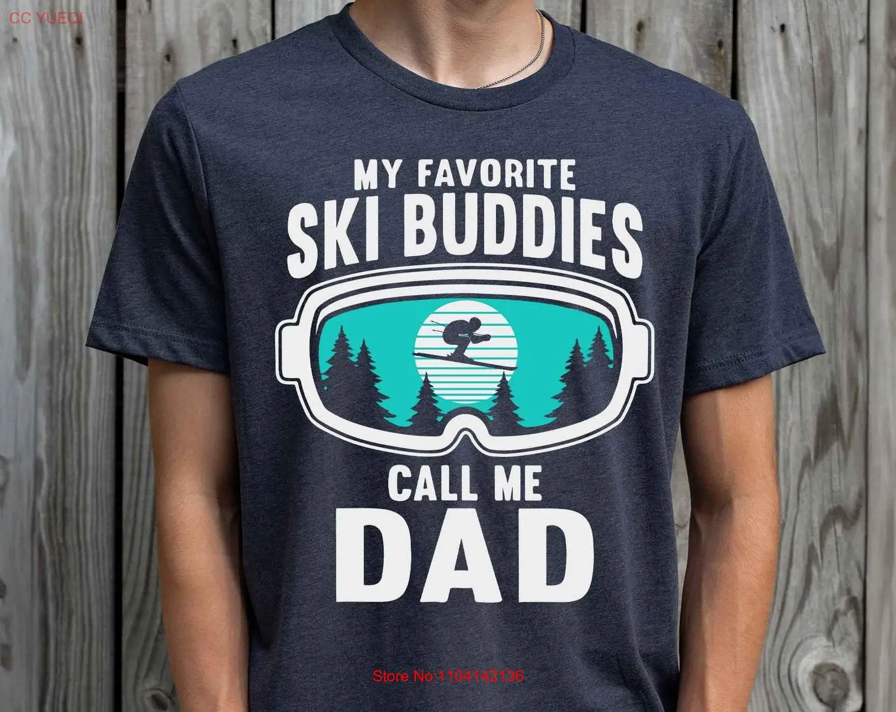 Футболка «Мои любимые лыжные приятели Call Me Dad» День отца Дада Best Calls Papa Daddy с длинными или короткими рукавами