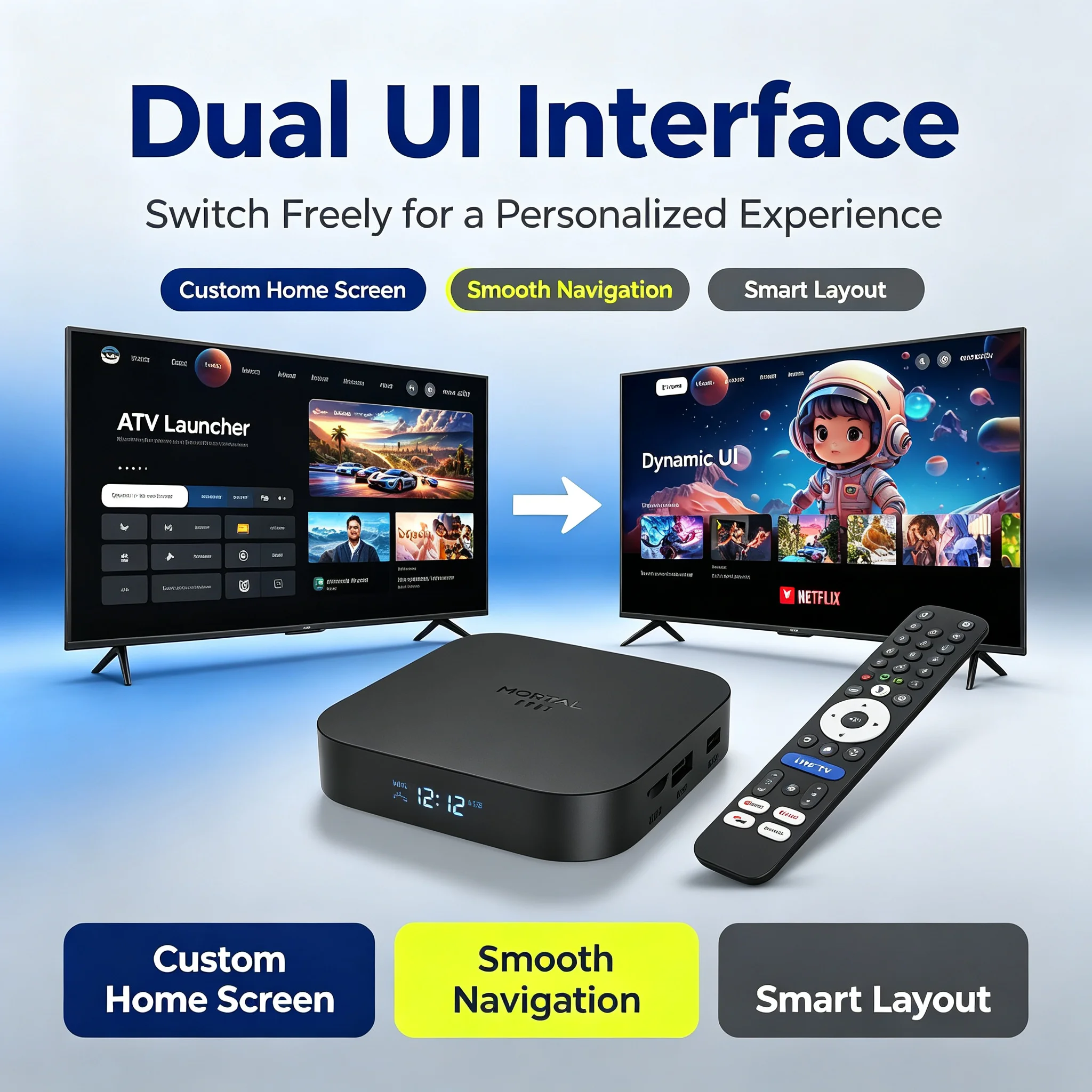 Netflix YouTube Streaming TV Box Android 14 X5S 8K 4K HD RK3518 WiFi 6 BT54 Voice Control Smart Media Player Set Top Box
