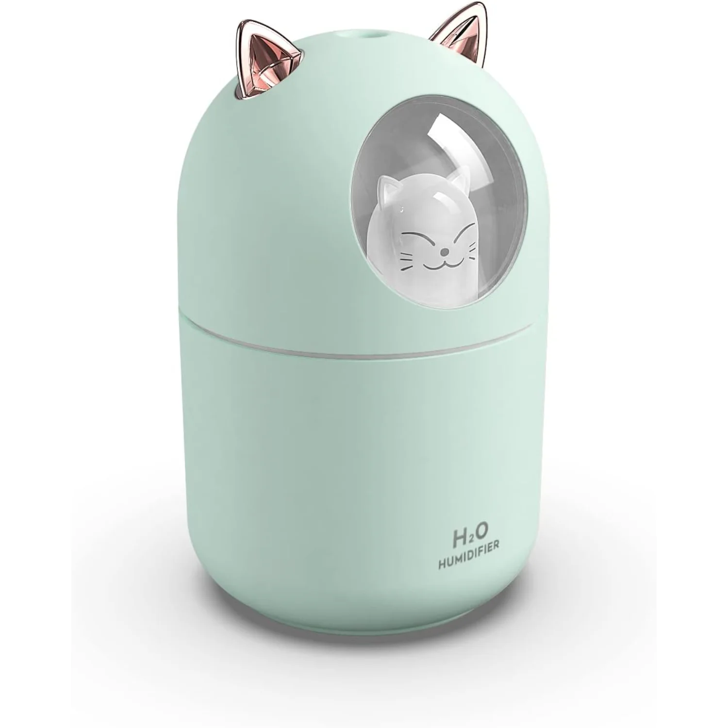 Портативный небольшой увлажнитель воздуха, 300 мл мини-увлажнитель с прохладным туманом и ночником, персональный USB-увлажнитель с автоматическим отключением, ультра-тихий,