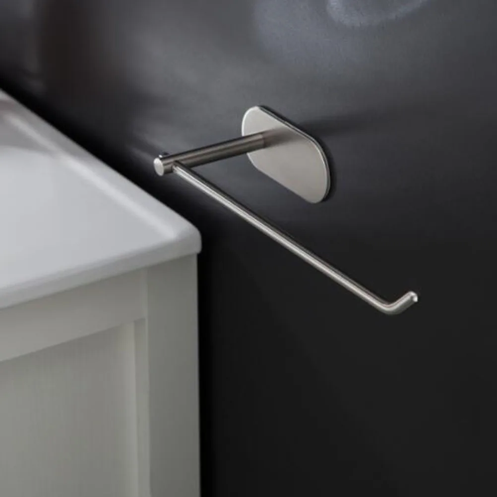 

304 Stainless Steel Self-Adhesive Bar Dish Cloth Rack Paper Towel Holder Kitchen Tool Organizer Shiny Easy Clean Rustproof Towel