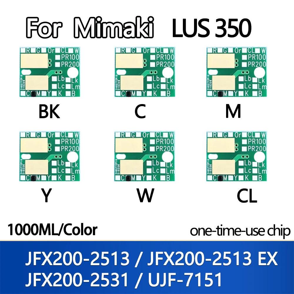 

LUS 350 LUS350 Ink Chip for Mimaki JFX200-2513 JFX200-2513 EX JFX200-2531 UJF-7151plus UJF-7151 Ink Bottle disposable chip