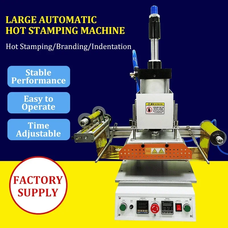 Desktop Automatic Hot Press Foil Leather Plastic Stamping Machine High Speed  Hot-Foil Stamping Machine Foil Printing Machine