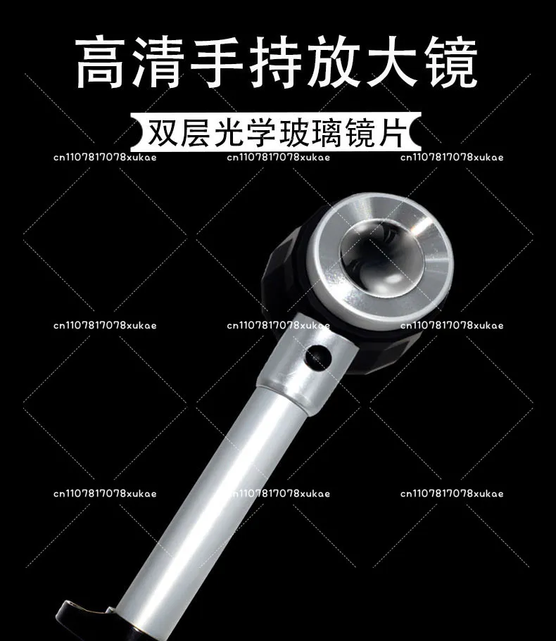 Magnifier Appraisal Dedicated USB Charging 60x 100 High-definition Tea Antique Coins with Lights, Scale Stamps