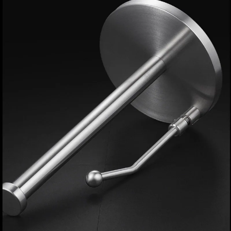 Stainless Steel Seated Tissue Holder Roll Paper Holder Paper Towel Holder Single Column Vertical Storage Rack Home Storage