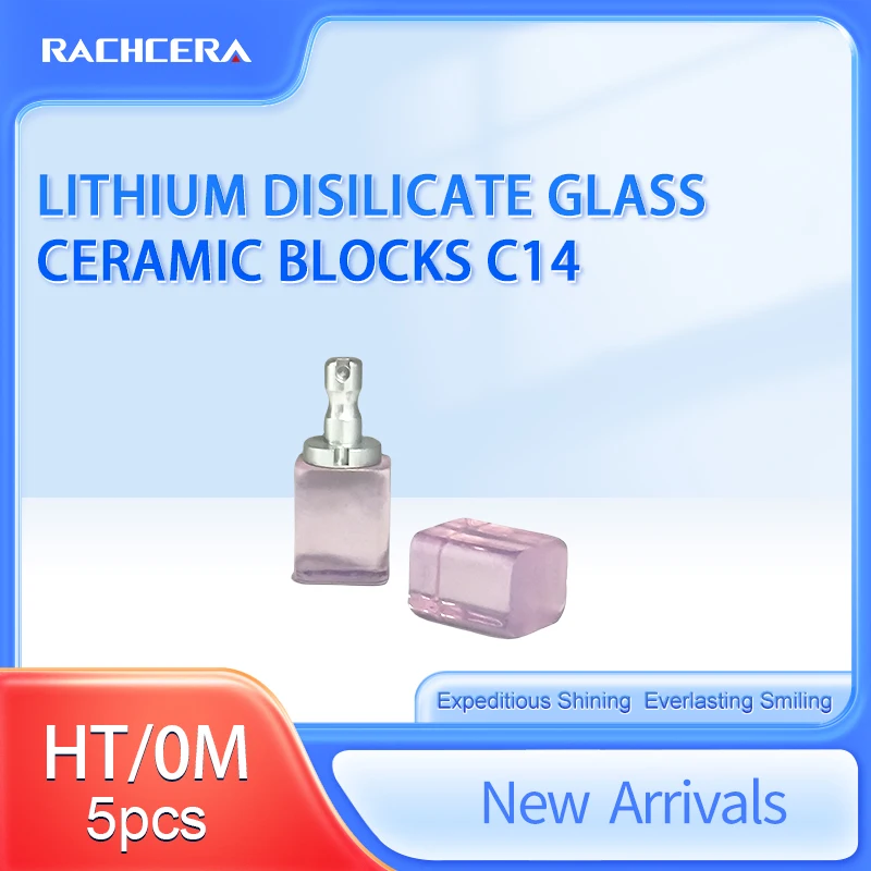 K Upgraded Rachcera Lithium Disilicate C14 Dental Glass Ceramic Blocks 5Pcs/Box