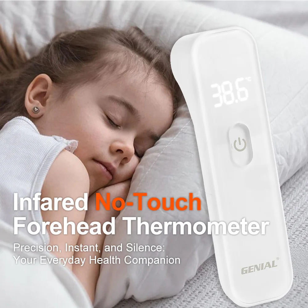 No-Touch Forehead Thermometer,Infrared Digital for Adults and Kids,Touchless,3 Ultra-Sensitive Sensors,Quiet Vibration Feedback