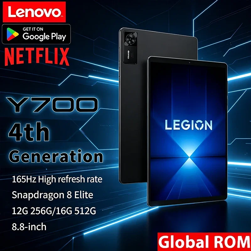 Lenovo LEGION Y700 4th Gen Gaming Tablet Snapdragon 8 Elite 165Hz Display 7600mAh 68W Fast Charge Global ROM Android Tablet PC