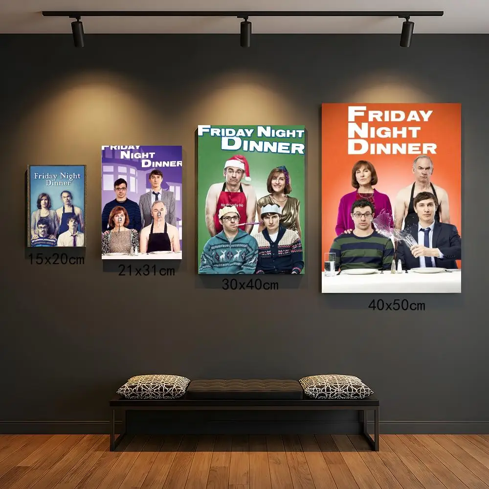 tv series F-Friday Night Dinner-R Poster Peel and Stick Wall Art for Cafe Office Bar and Home Decoration