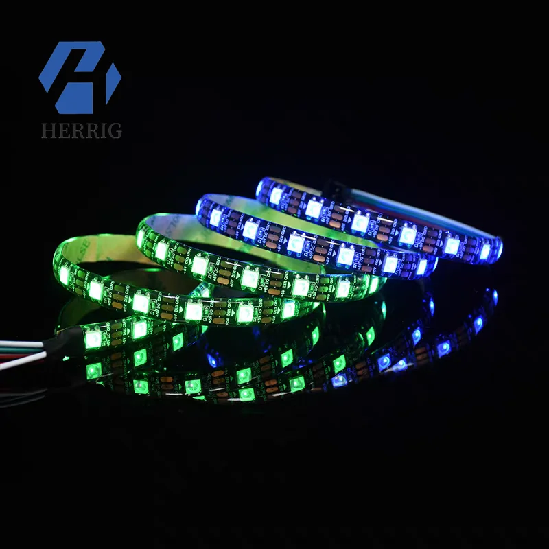 Raspberry Pi WS2812B RGB LED lights, 5050 light beads, 60-position, 5V microcontroller, programmable LED light strip