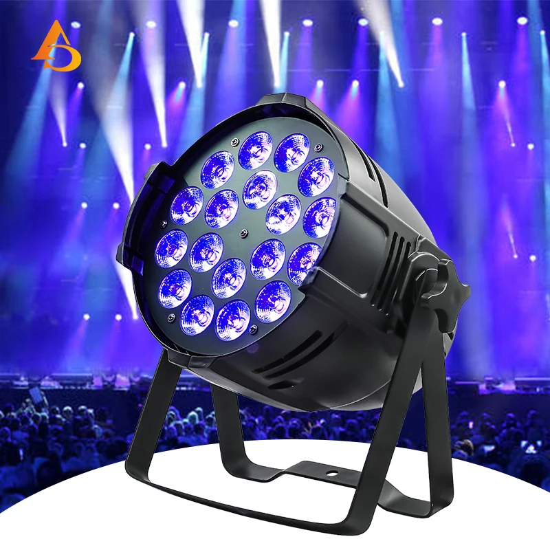 

Светодиодный светильник Par 18x18 Вт RGBWA UV 6in1 DMX Алюминий 18x12 Вт 4в1 DJ Disco Wash Effect 18x18 Вт Профессиональный сценический светильник