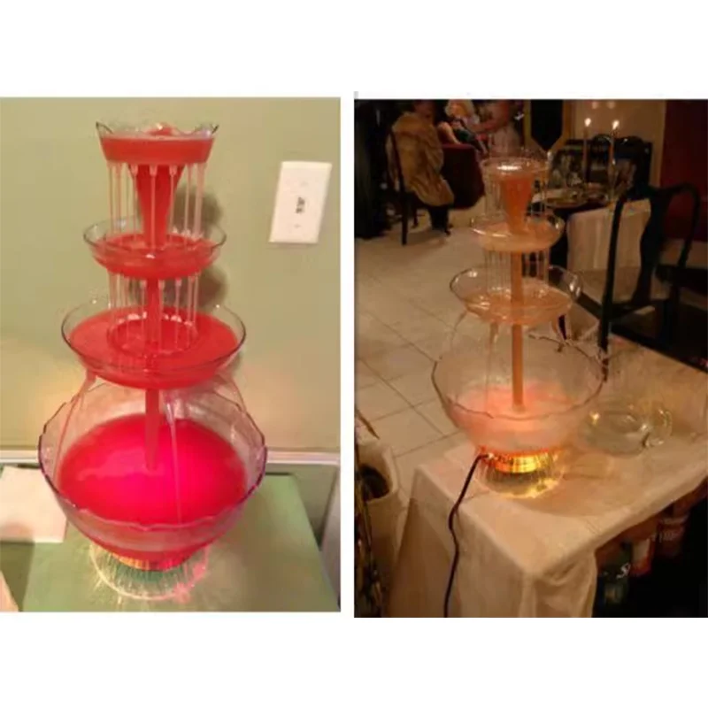 3-Tier Wine Champagne Party Fountain Red Wine Dispenser Juice Drink Beer Waterfall Machine 110V/ 220V