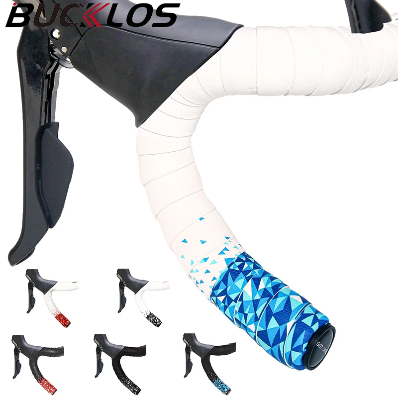 BUCKLOS الطريق دراجة المقود الشريط دائم الطريق دراجة شريط الشريط امتصاص الصدمات سرعة المقود حزام الدراجة قطرة بار حزام