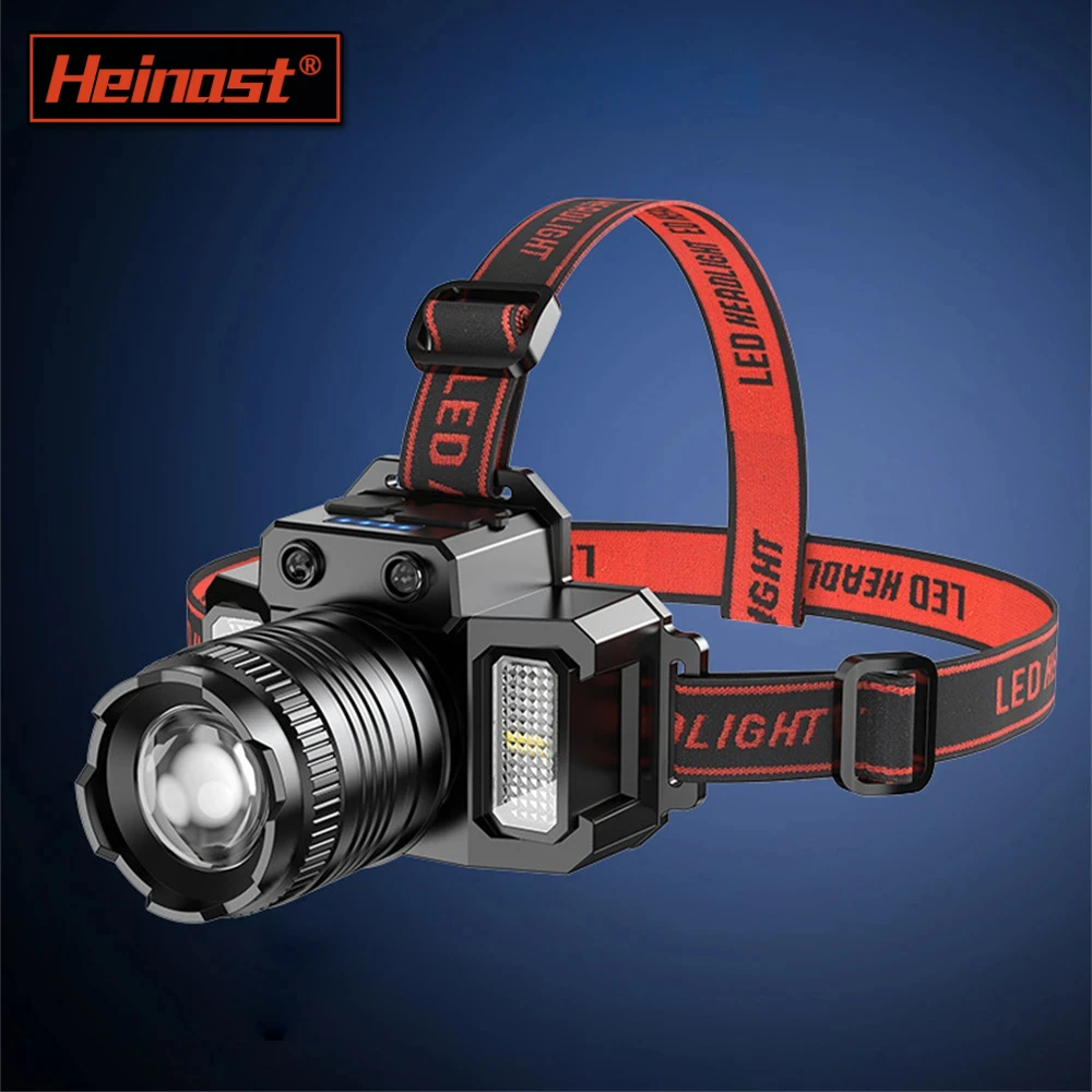 

Zoomable LED Headlamp Usb Rechargeable Headlight Motion Sensor Waterproof Head Lamp Headlight Emergency Headlamp Head Work Light