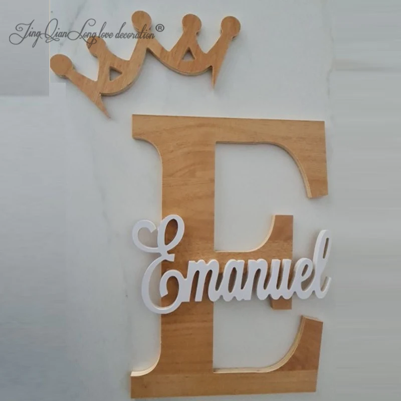 Heart Name Door Sign, Sign Bedroom Door Name Sign, Bedroom Door Plaque Wooden Letter Initial Toy Box with Name
