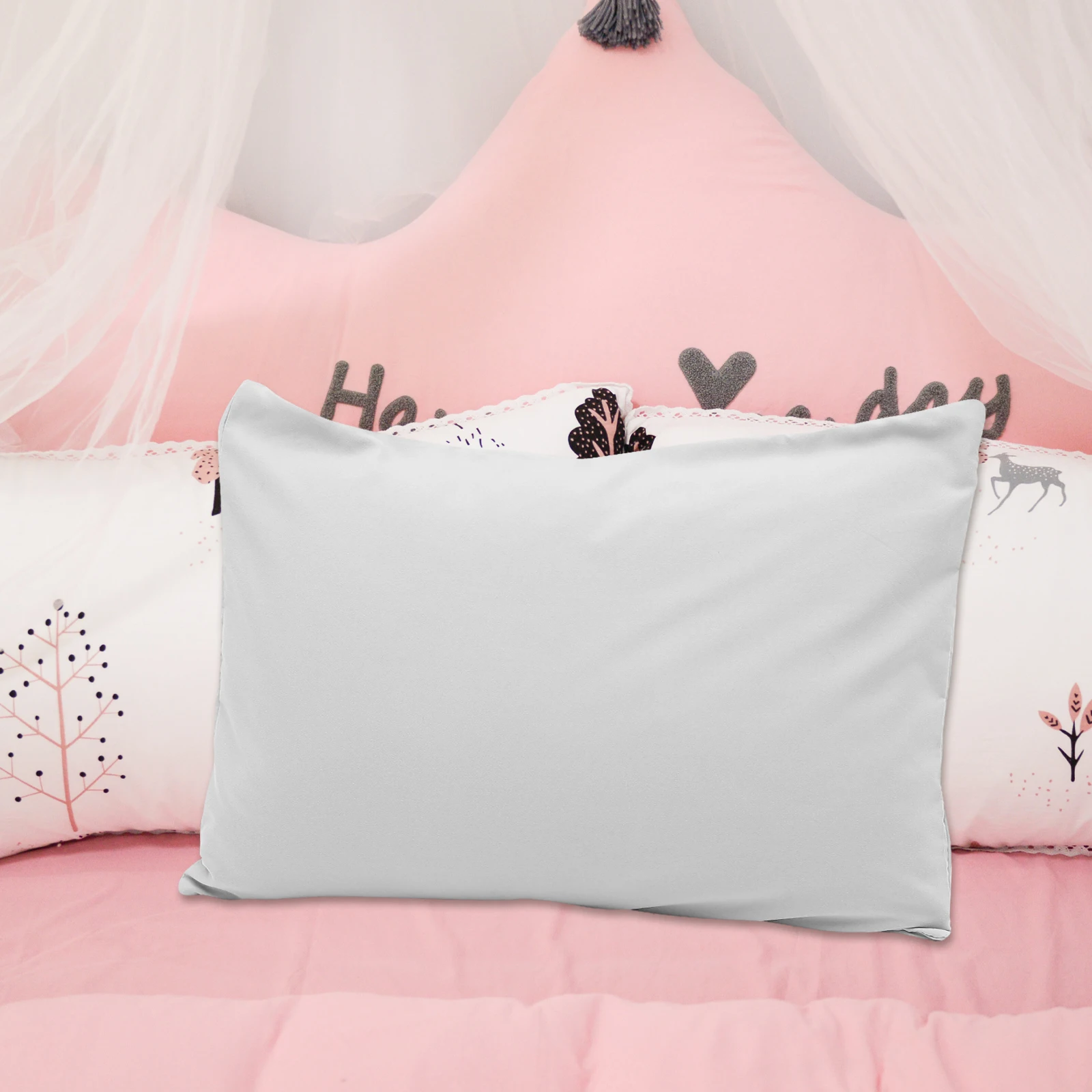 

2Pcs Toddler Pillowcases Envelope Closure Lightweight Travel Pillow Cover Kids Small Pillowcase Portable Washable Children