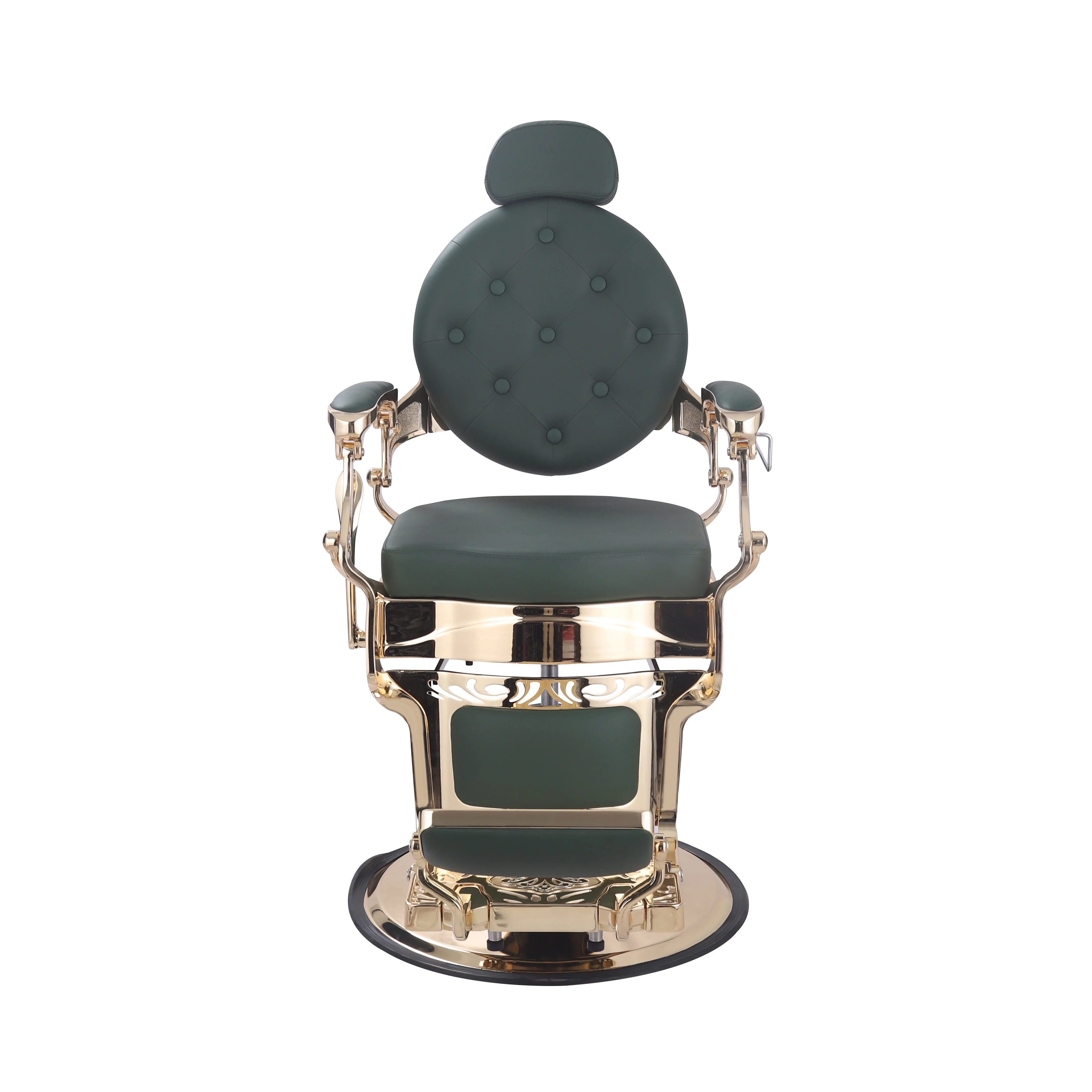 Most Popular Vintage Salon Gold Classic Barber Chair For Men For Sale Professional Styling Hairdressing Furniture For Barbers