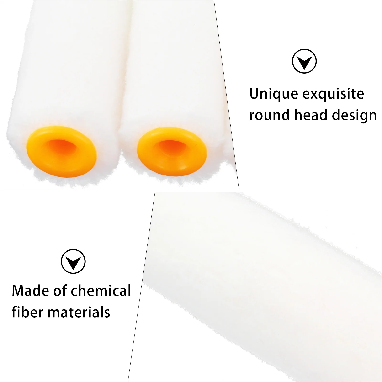 Couvercles de rouleaux de peinture longue durée, 10 pièces, Installation Simple, siestes de remplacement pour projets domestiques, couvertures de rouleaux de peinture