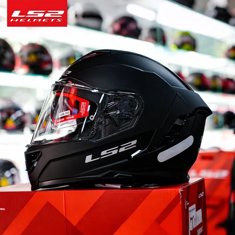 LS2 FF818 Motorcycle Helmets Full Face Double Lens Off-road Racing Helmet Men Breathable Cascos Para Moto DOT Casco Moto