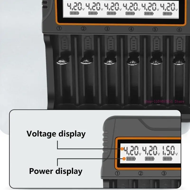 

Multifunction 12 Bay Dock with Display For Different Battery Capacities