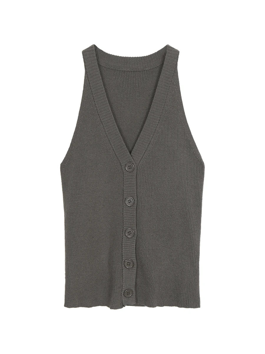 

Красный женский вязаный облегающий жилет Celebri Studio, новинка 2023 года, летняя верхняя одежда, сексуальный топ с v-образным вырезом, чистый цвет