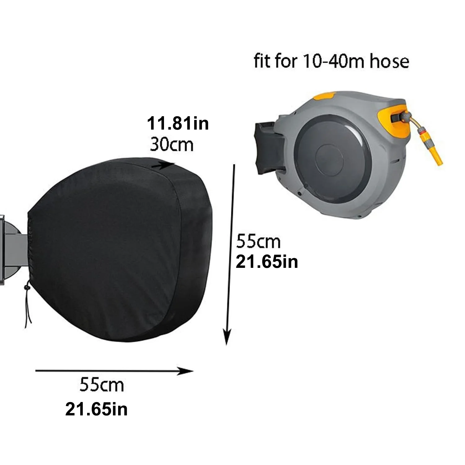 Garden Wall Mounted Hose Storage Garden Hose Reel Covers, Waterproof Sunproof Dustproof for Outdoor Yard Lawn Accessory