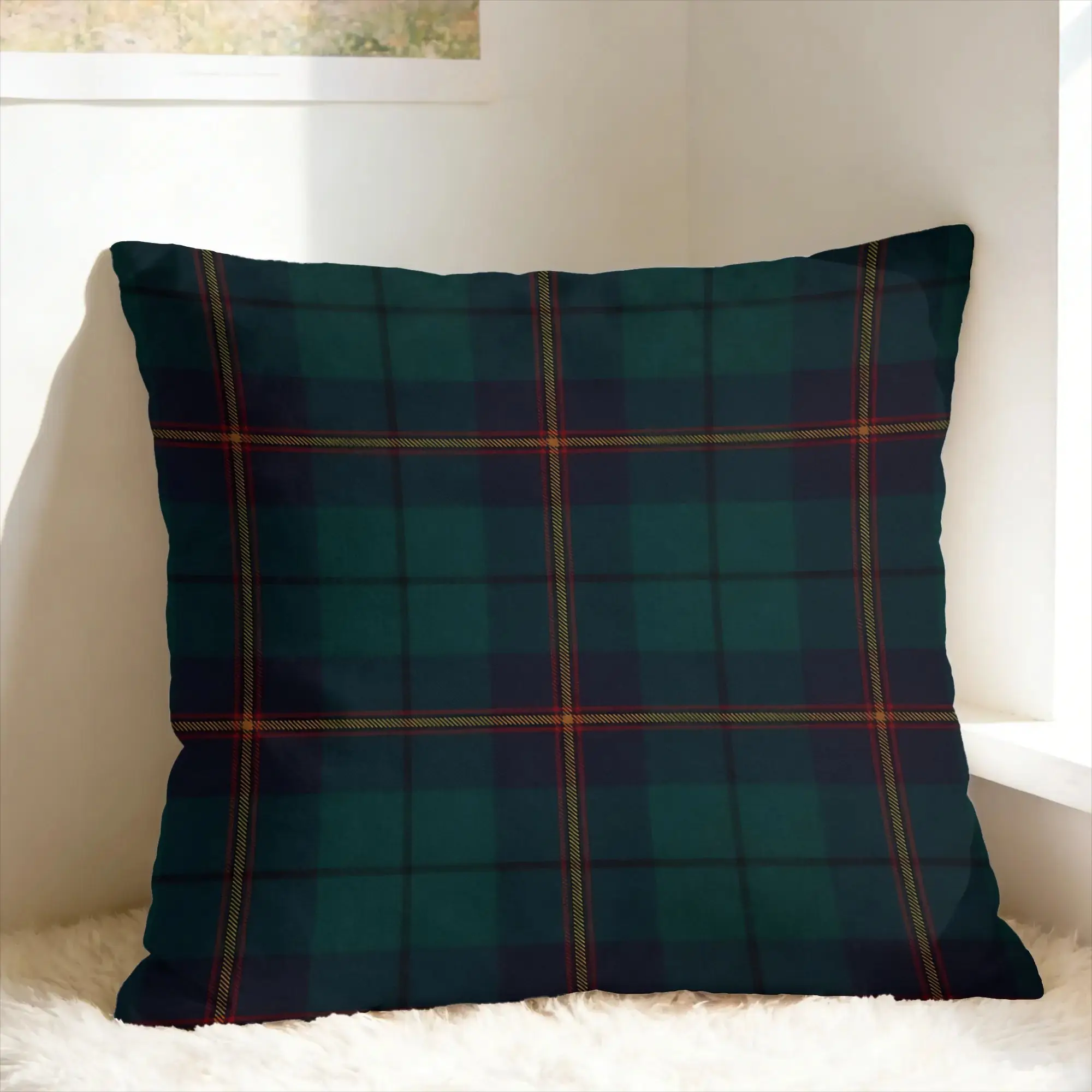 Christmas Scottish Pillowcases  Morden Pillow Case For Couch Sofa Bedroom Soft Pillow Cover