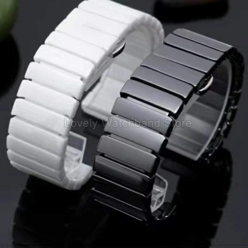 مقاوم للماء مقاوم للعرق مقاوم للاهتراء متين ممتاز لؤلؤة السيراميك حزام الساعات 22 مللي متر 20 مللي متر لونجين تيسو رولكس أرماني أوميغا