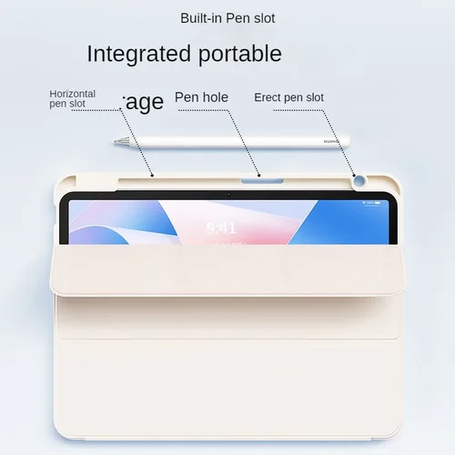 Funda para HUAWEI MatePad 11,5 ""S 2024 soporte de cuero triple Funda trasera suave con ranura para bolígrafo para MatePad 11,5 S Air 11,5"" Funda inteligente