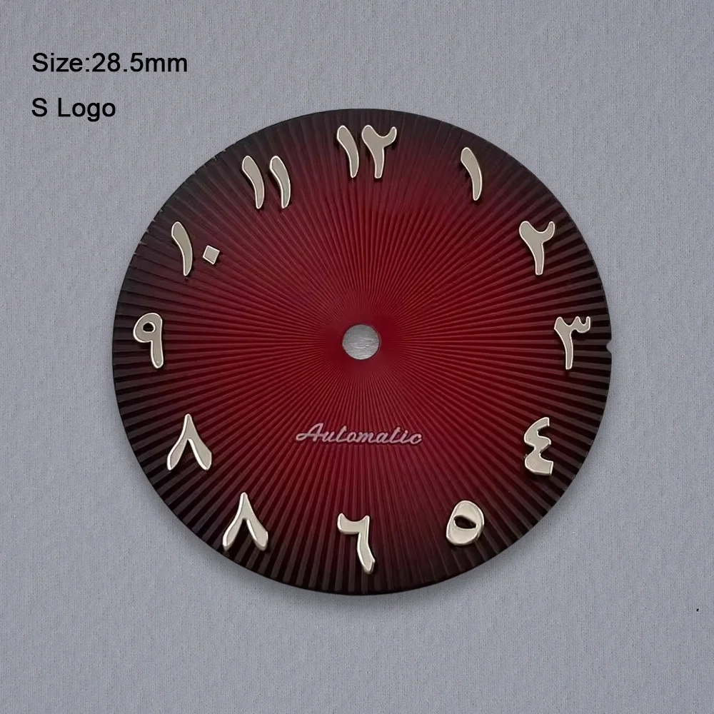 High Quality 28.5mm S Logo Arab Dial Suitable For NH35/NH36/7S/4R Japan Automatic Movement Lines Watch Modification Accessories