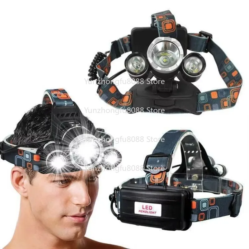 Portable Wholesale Powerful Waterproof USB Zoom Charging Headlight Four Mode Light Emitting Diode Headlight Flashlight Headlight