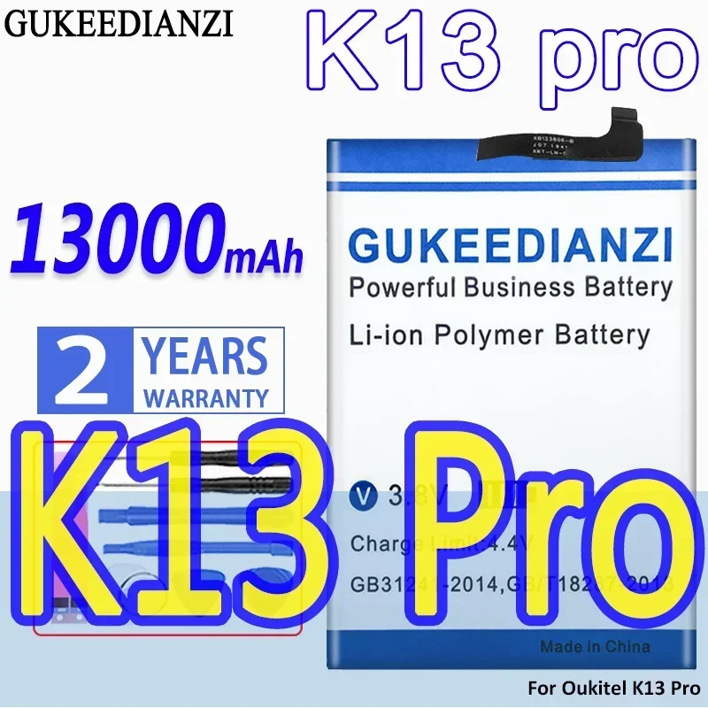 

Сменный аккумулятор GUKEEDIANZI большой емкости 13000 мАч для аккумуляторов Oukitel K13 pro K13pro