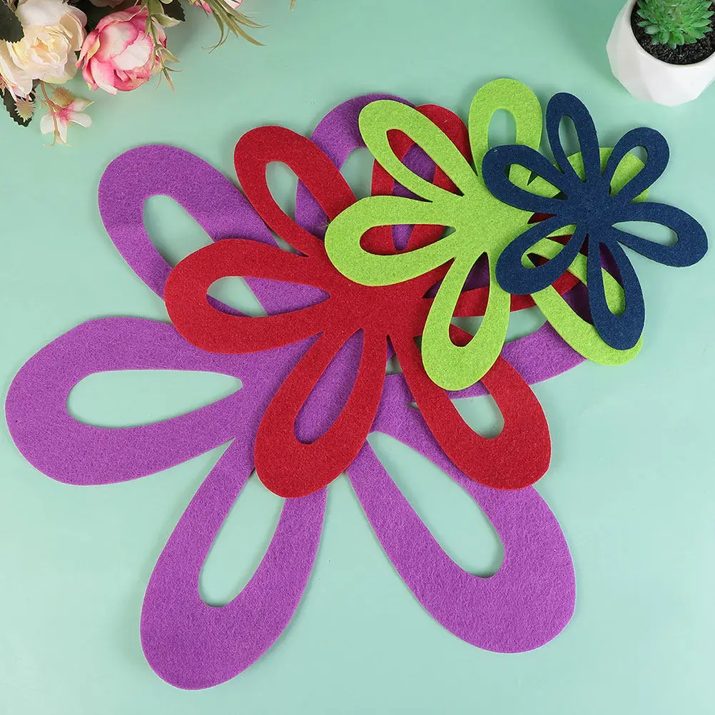 4pcs Carved Flower-Shaped Heat-Resistant Pot Mats – Non-Slip, Anti-Scald Table Protectors for Kitchen & Dining