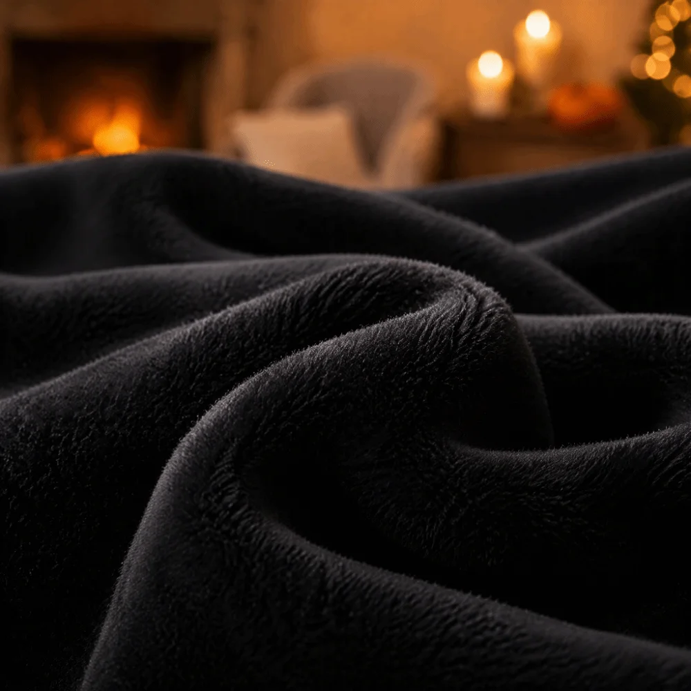 Ultraweiche Plüsch-Überwurfdecke, warm, gemütlich, locker geschnittener Lazy Cape-Schal, leicht zu tragen, leichte Kapuze – Detail 4