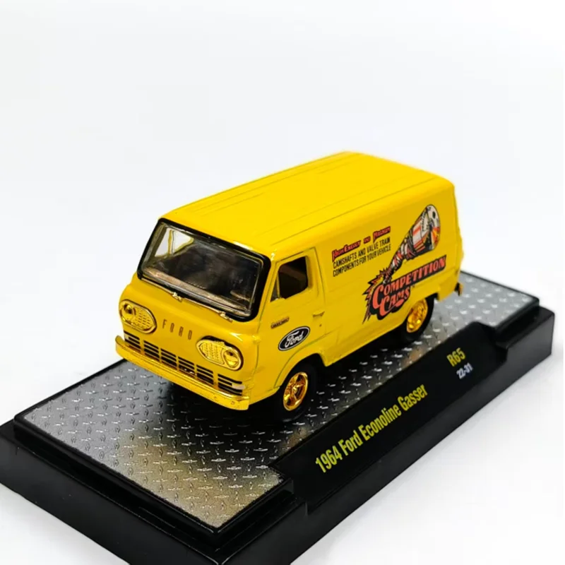 M2 escala 1:64 1964 Econoline Gasser coche de simulación de aleación modelo colección estática decorado regalos de vacaciones juguetes regalo de recuerdo