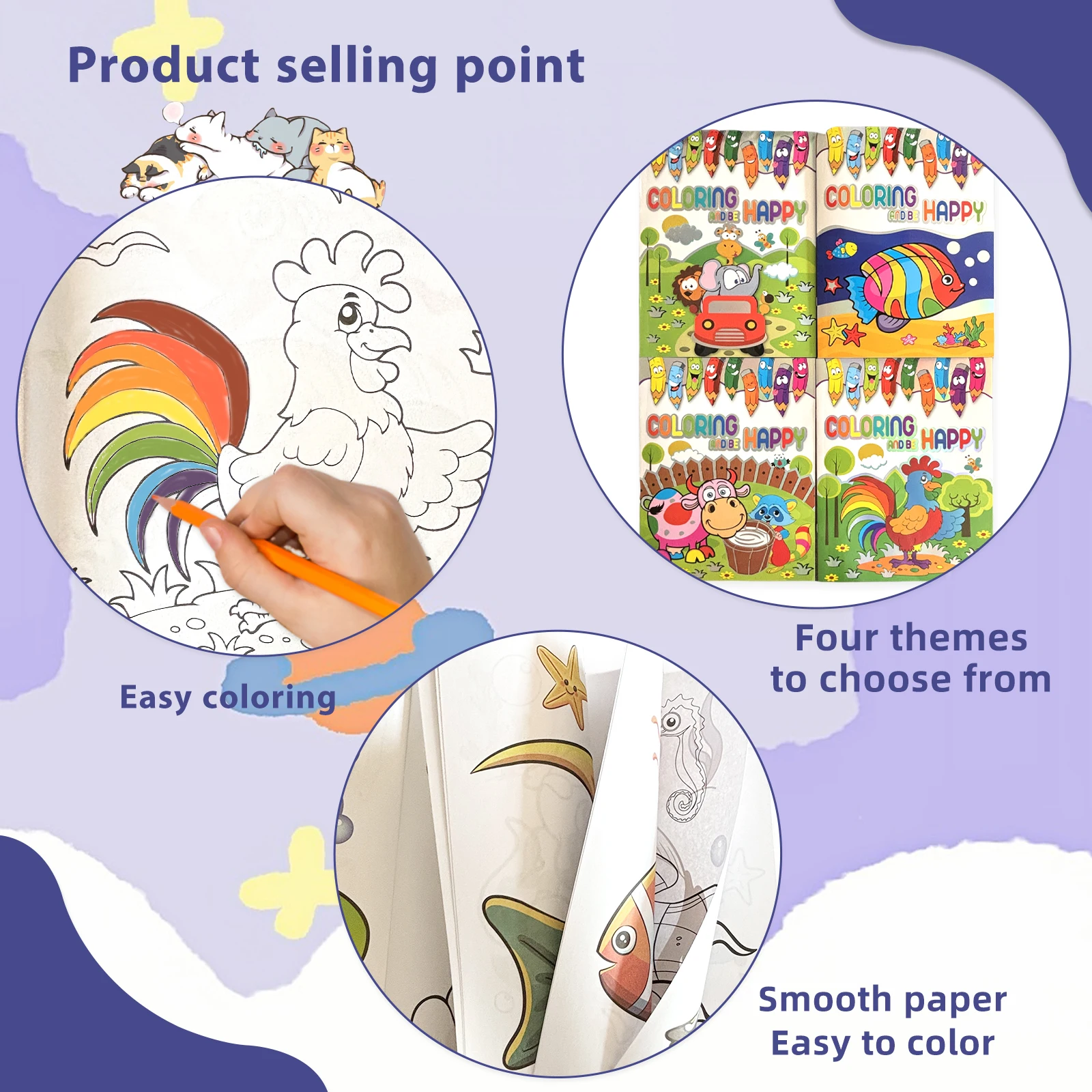 "Coloring and Joy" Coloring Book - Unlock Children's Happy Creativity Children's Coloring Booklet