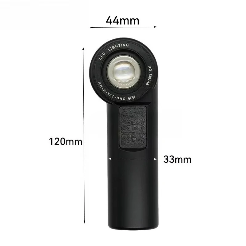 Magnifying glass charging 20 times with lamp porcelain jade coins bronze