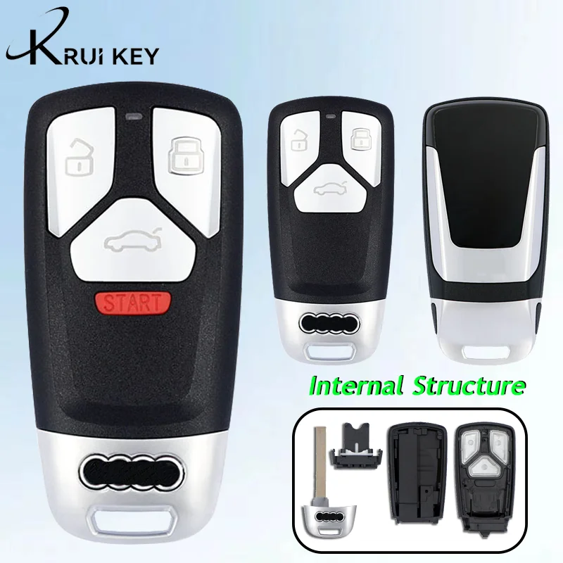 Kairui Smart Remote Car Key Shell Replacement For Audi A4 A5 A4L S4 S5 Q3 Q5 Q7 TT 2017-2019 Auto Case fob blade Accessories