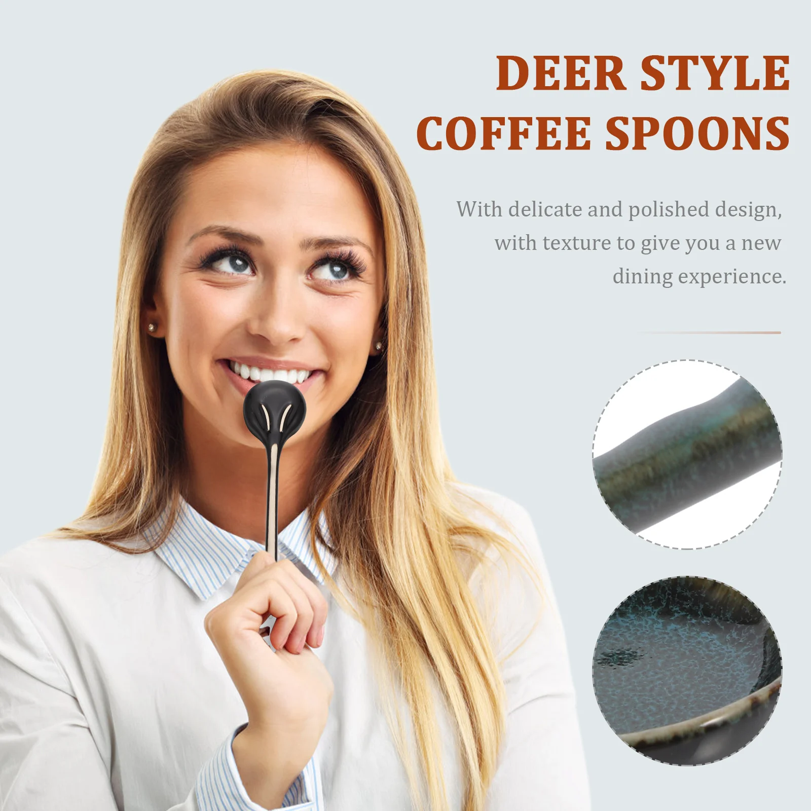 

Ceramic Long Handle Soup Spoon Practical Kitchen Supply Home Restaurant Cooking Rice Soup Heat Insulation