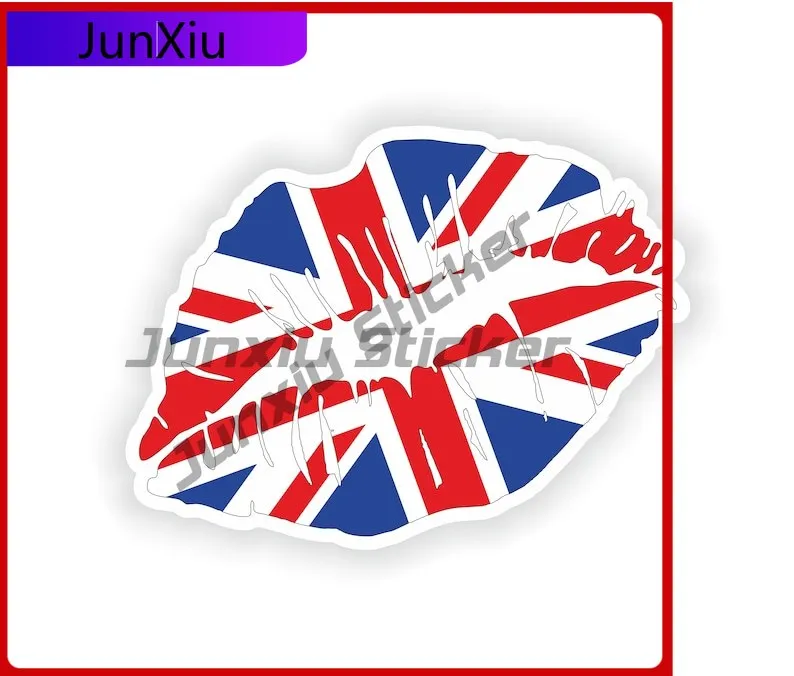 

United Kingdom Lips Flag Stickers Waterproof Decals Front Bumper Sticker Funny Stickers Decoration Car Cover Outdoor Scratch-pro