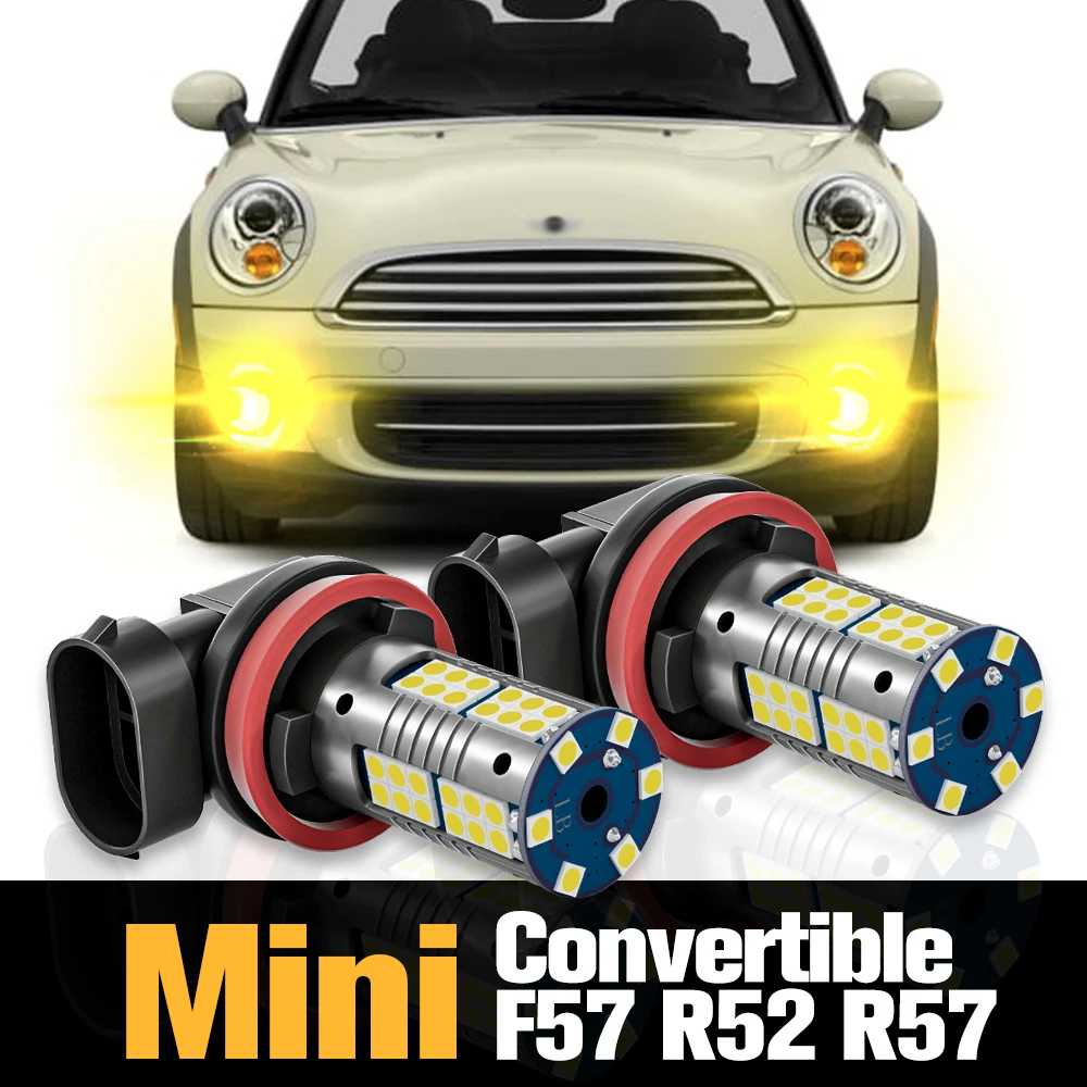 

2pcs Canbus LED Fog Light Lamp Accessories For Mini Cooper Convertible F57 R52 R57 2004 2005 2006 2007 2008 2010 2011 2012