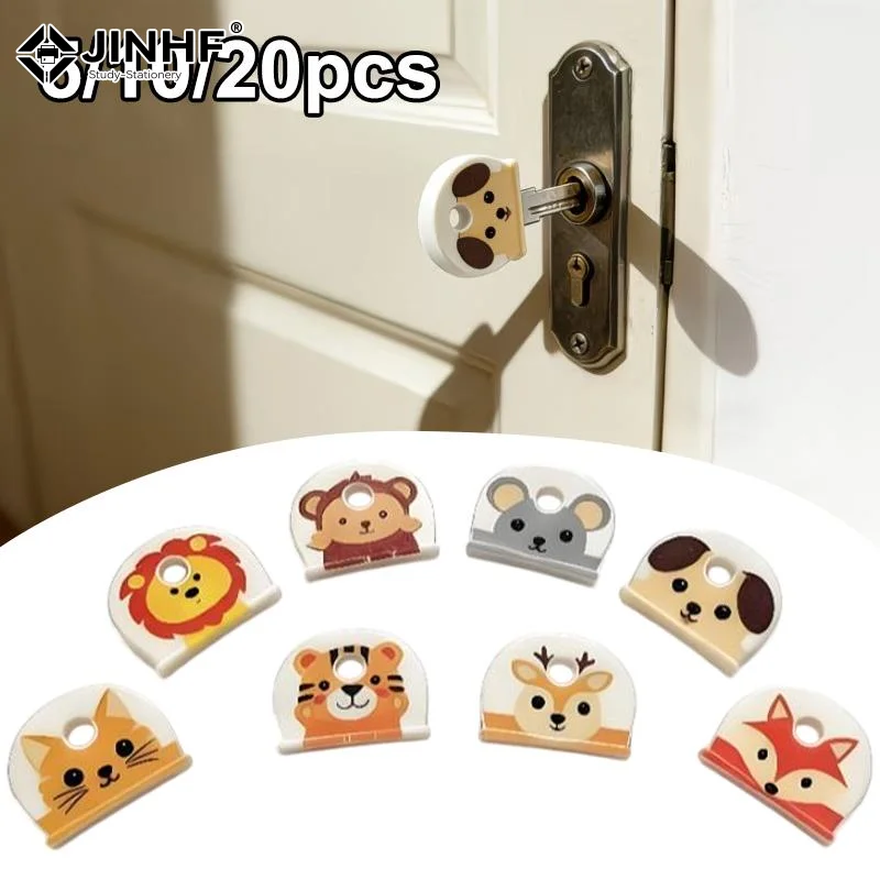 5/10/20pcs Silicone Anti-Slip Key Caps Key Protective Cover Flexible Key Identifiers Key Decorations Key Organizer Universal