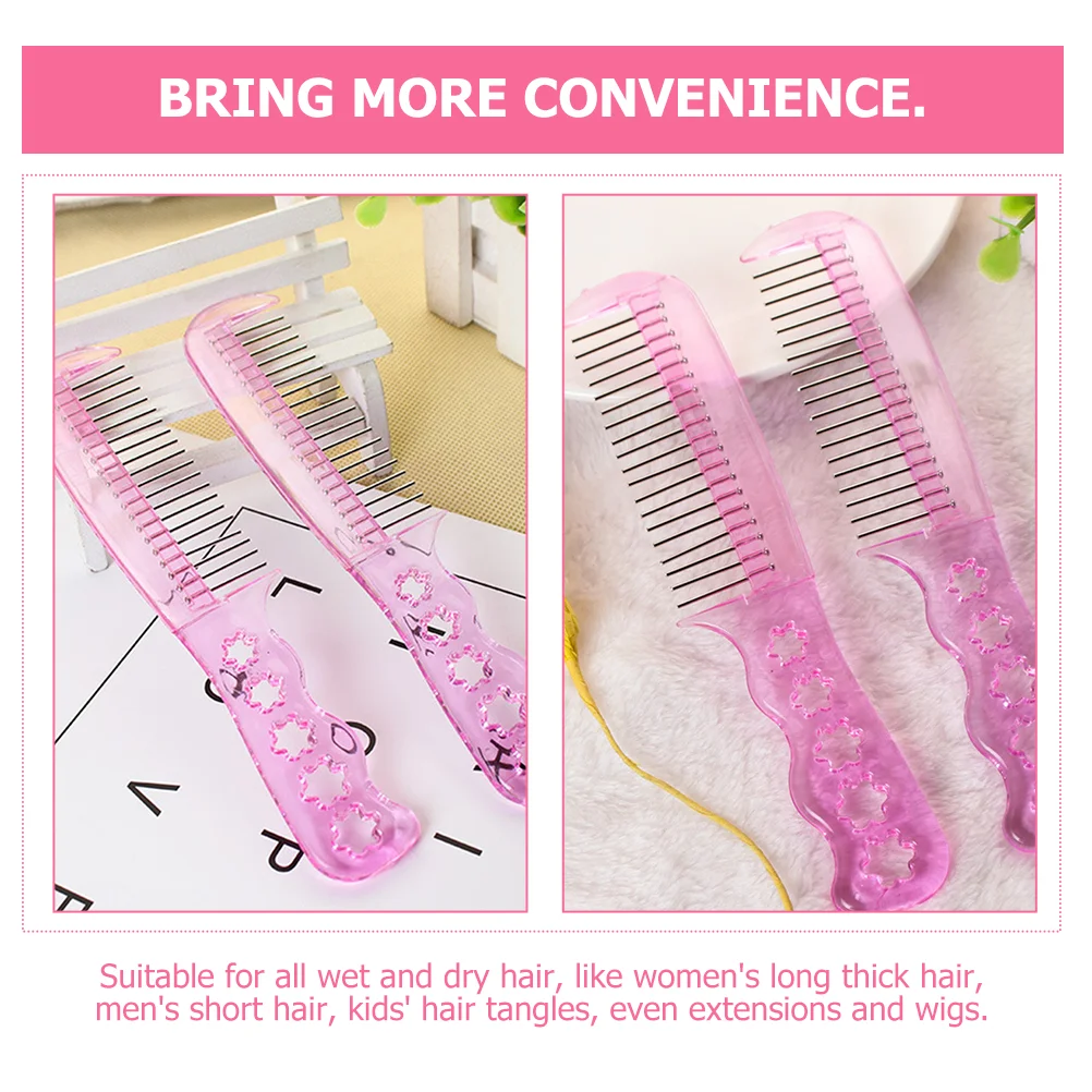 3 Pcs Comb Brush Hair Extension Hairbrush for Synthetic Wigs Wire Women