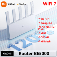 Xiaomi BE5000 Router Wi-Fi 7 Dual-Frequency Mesh Network 2.4/5GHz with 2.5G High-Speed Port IPTV OFDMA Signal Amplifier for Home