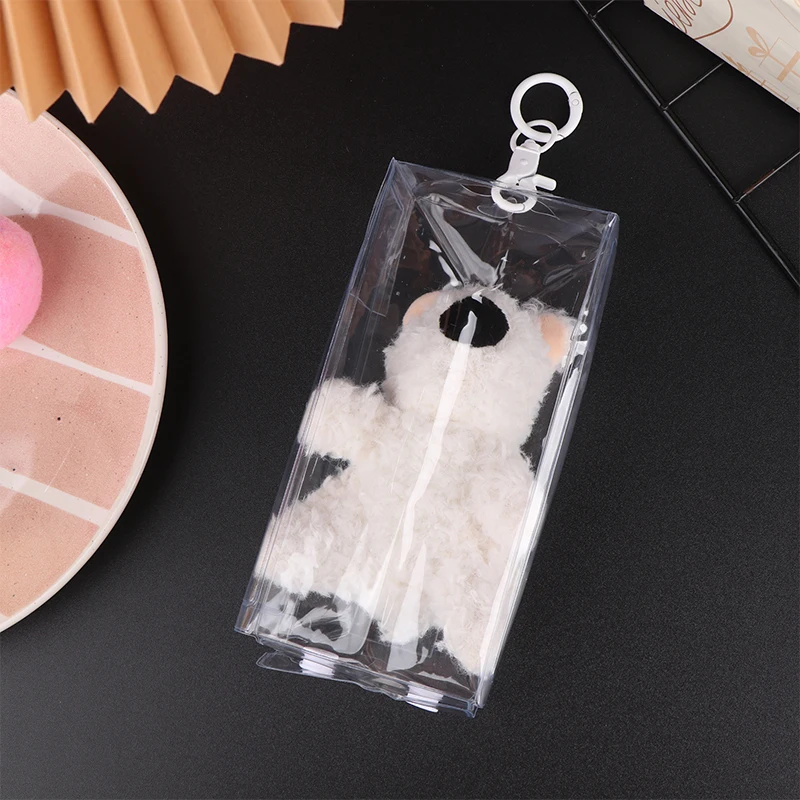 1Pc Gefüllte Plüsch Puppe Spielzeug Transparent Display Lagerung Tasche Organizer Schlüsselbund Tragbare Staub-Proof Fall Taschen Für Cartoon Puppen